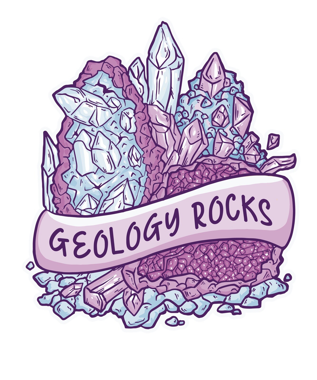 3” Geology Rocks Sticker Funny Natural Science Nerd Teacher Crystal Minerals