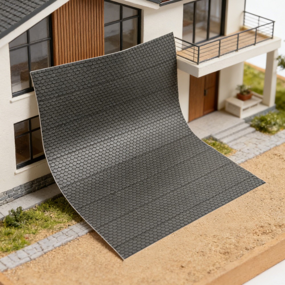 4 Sheets Dollhouse Miniature Roofing Decal – Peel And Stick Roof Tile Sheets