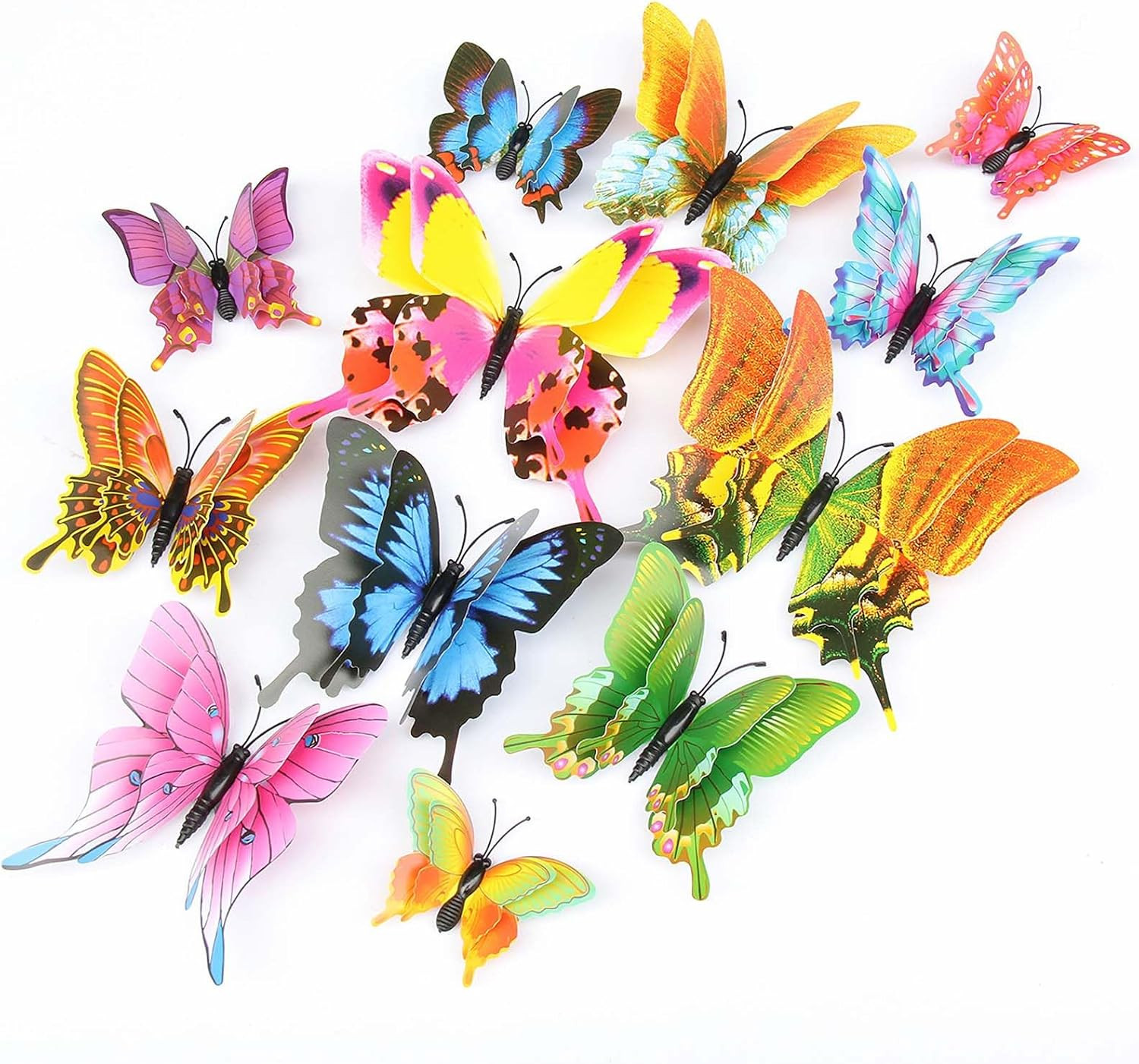 Butterfly Wall Decor 24/48 PCS, 3D Butterflies Stickers for Party Decorations wi