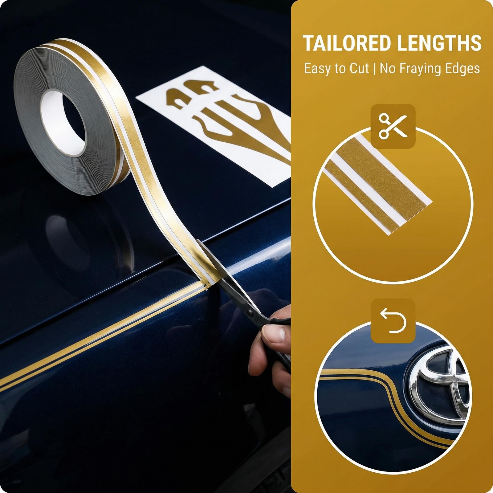 32 FT Car Body Side Stripes Auto Pinstripe Tape Decal Waistline Sticker for S…