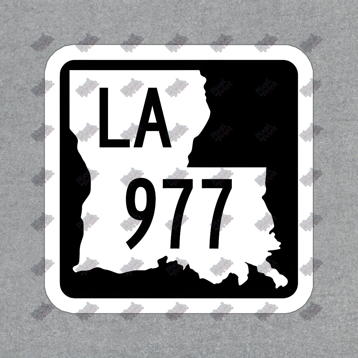 Louisiana State Route 977 Vinyl Sticker Highway Decal Travel Décor #204931