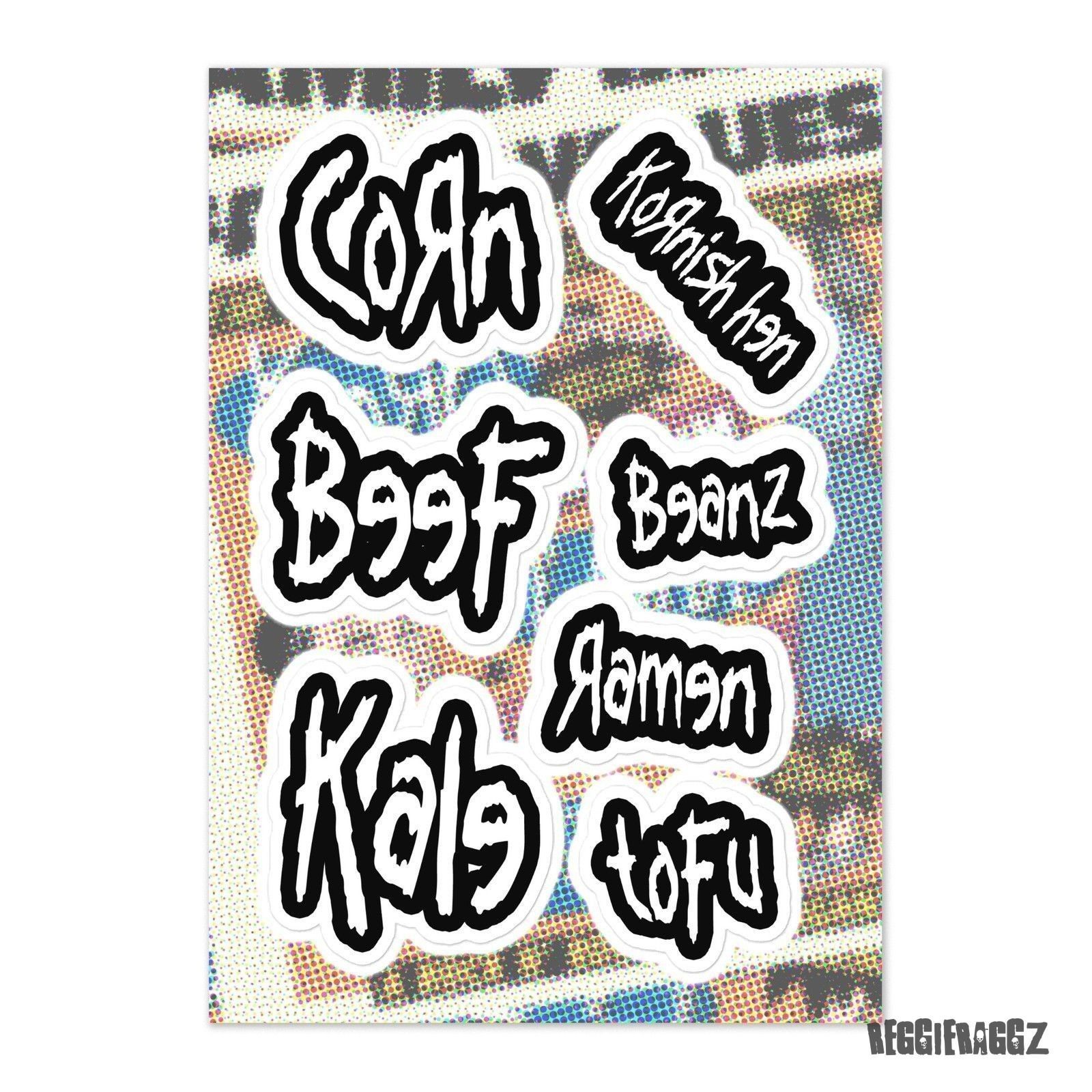 KoRn food parody sticker sheet nu-metal Family Values 98