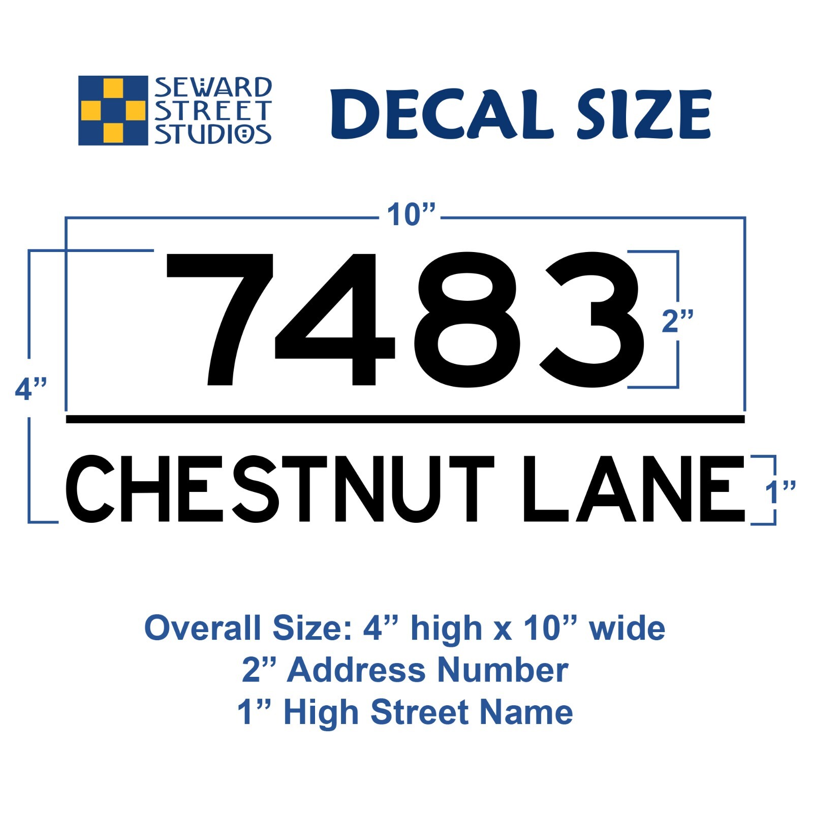 Reflective Address Number & Street Name Decal, Personalized Custom – 1277R