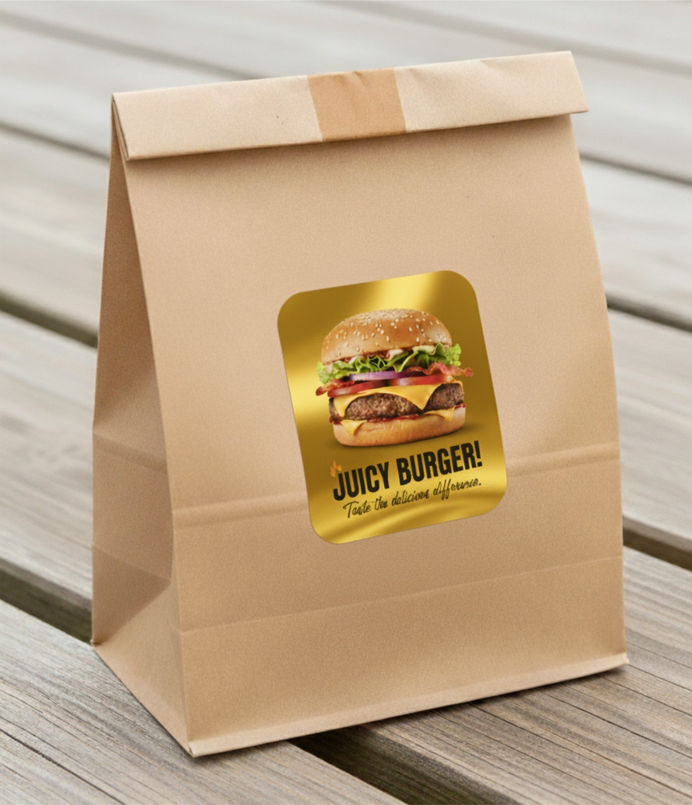 Custom Gold Stickers – Personalized Labels with Logo, Text, 1.5-5 inch, Qty 100