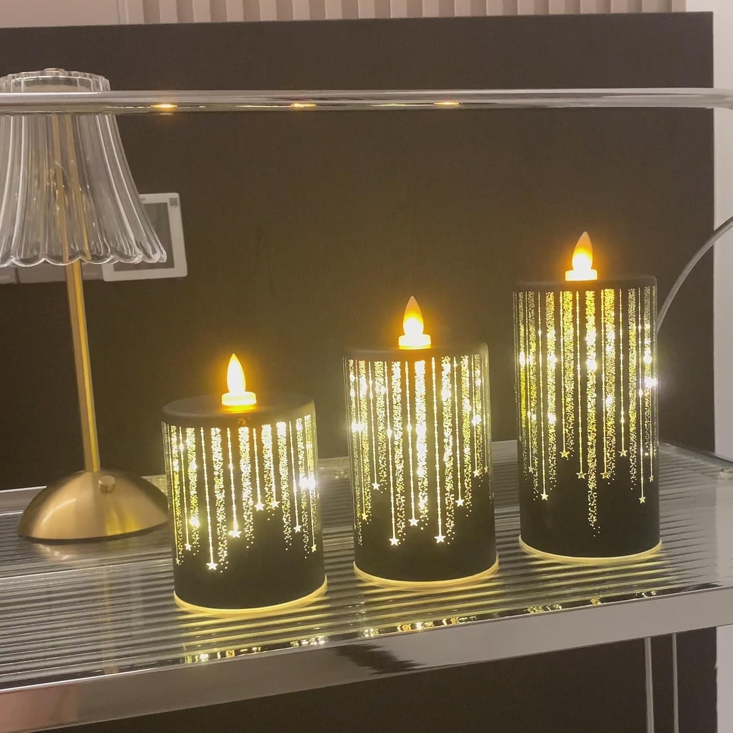 Led Candles Flickering Flameless Battery Small, Medium, Large, Black