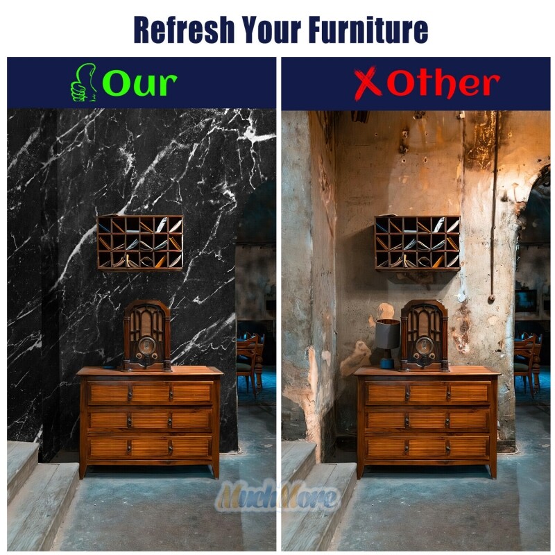 9.9ft Marble Granite PVC Wallpaper Vinyl Wrap Film Peel & Stick Home Kitchen USA