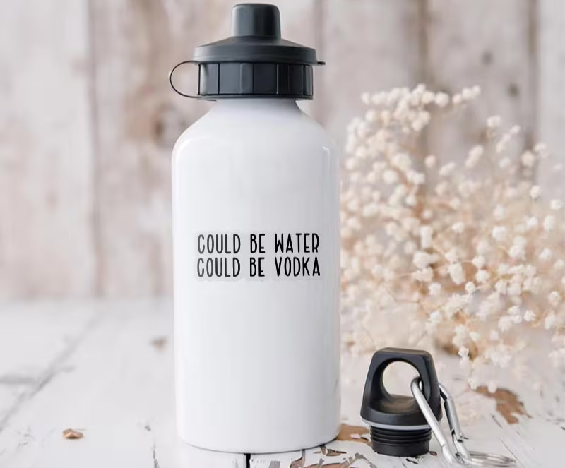 "Could Be Water Could Be Vodka" Sticker, Funny Vinyl, Single Use, Self-adhesive