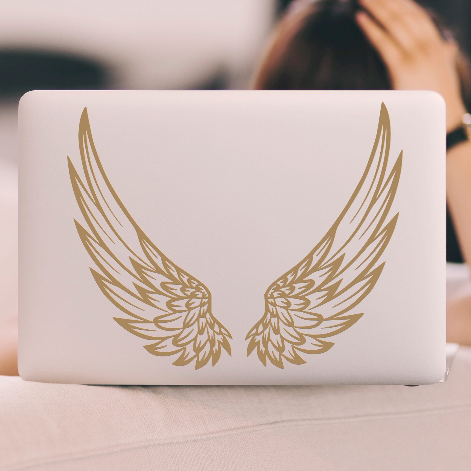 Angel Wings Vinyl Decal V7 | Custom Wing Stickers | Die Cut Sticker