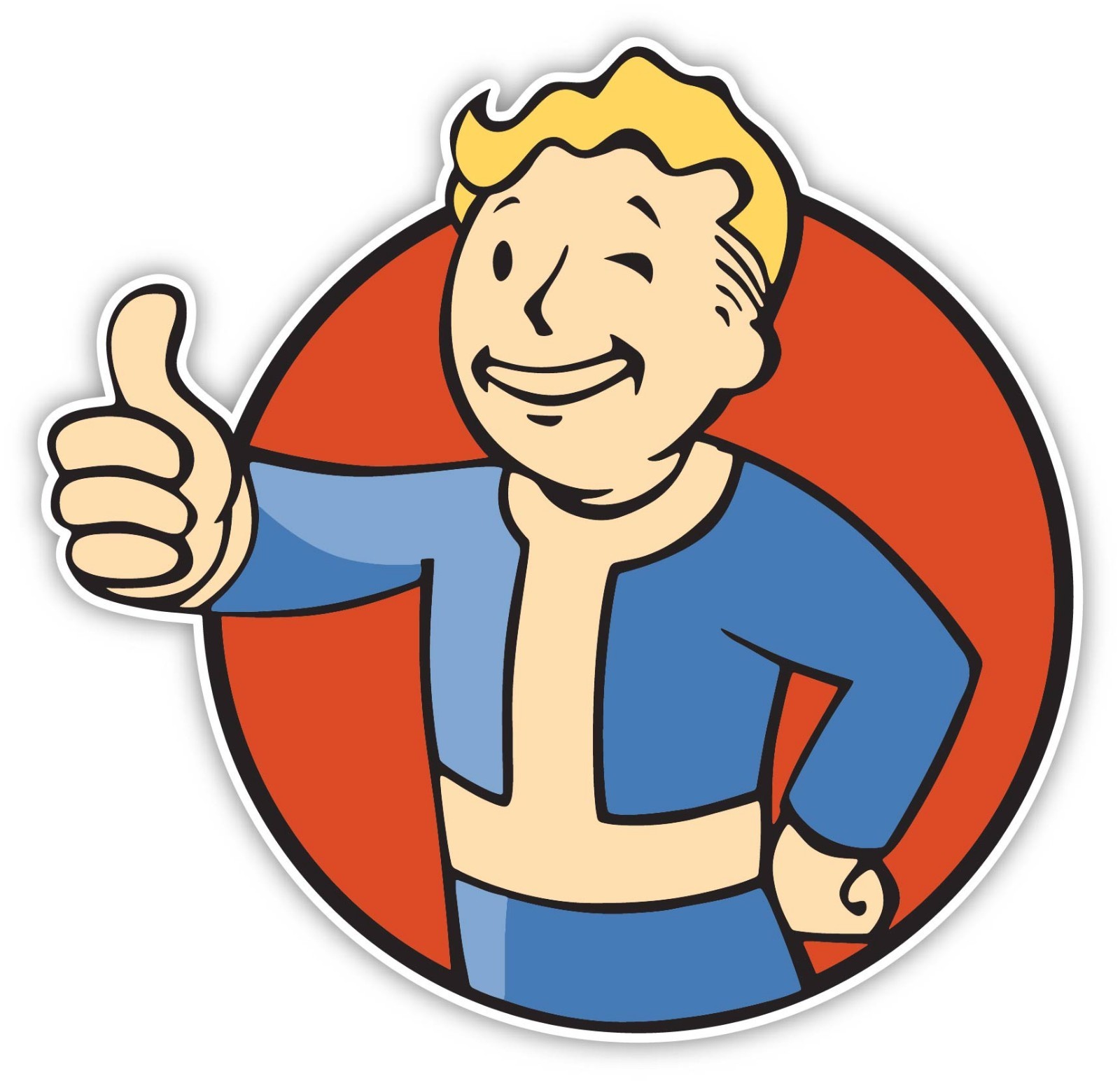Fallout Character Vault Boy Sticker Decal Laptop Wall Car Phone Game Console