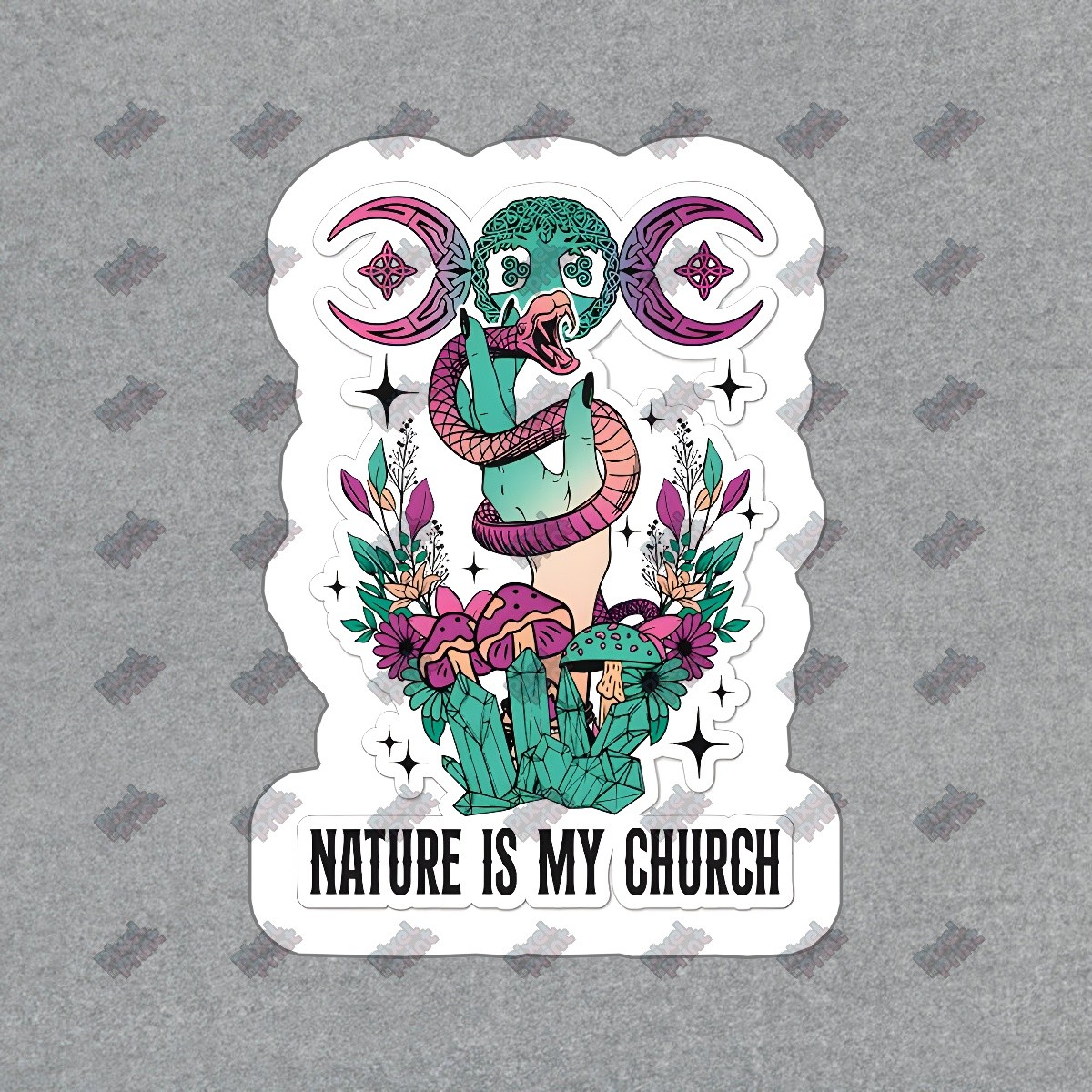 Unique Nature Is My Church Vinyl Sticker Boho Aesthetic Decal for #921561