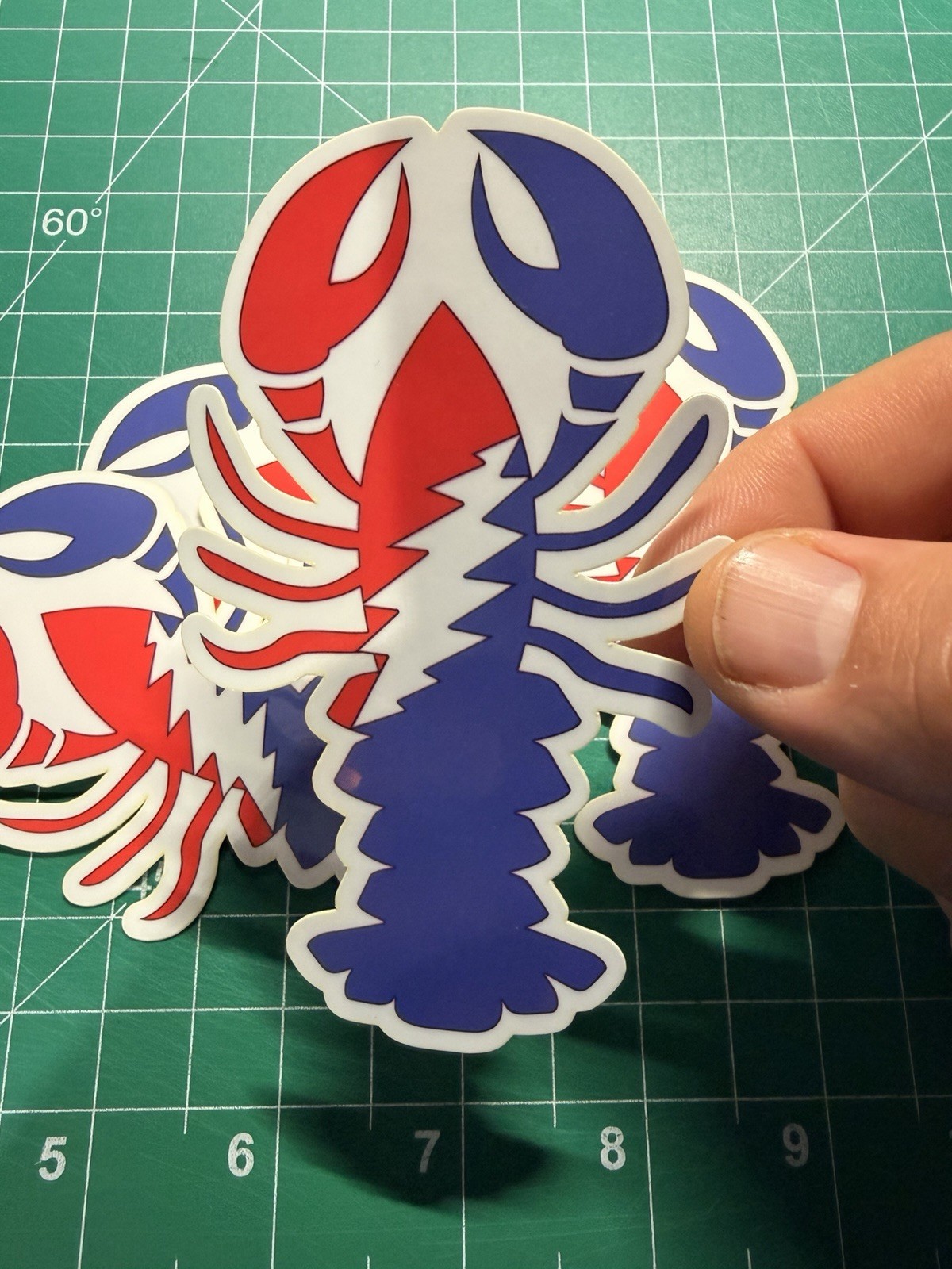 Stealie Lobster – Grateful Dead – Laminated Vinyl Sticker – 2.5"x4.5"