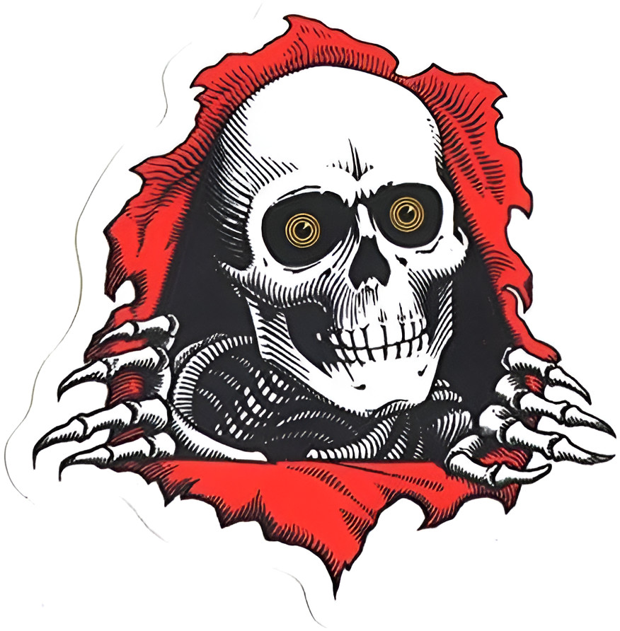 Grim Reaper Skull Vinyl Sticker Decal 5×5" Waterproof Gothic Car Laptop Helmet