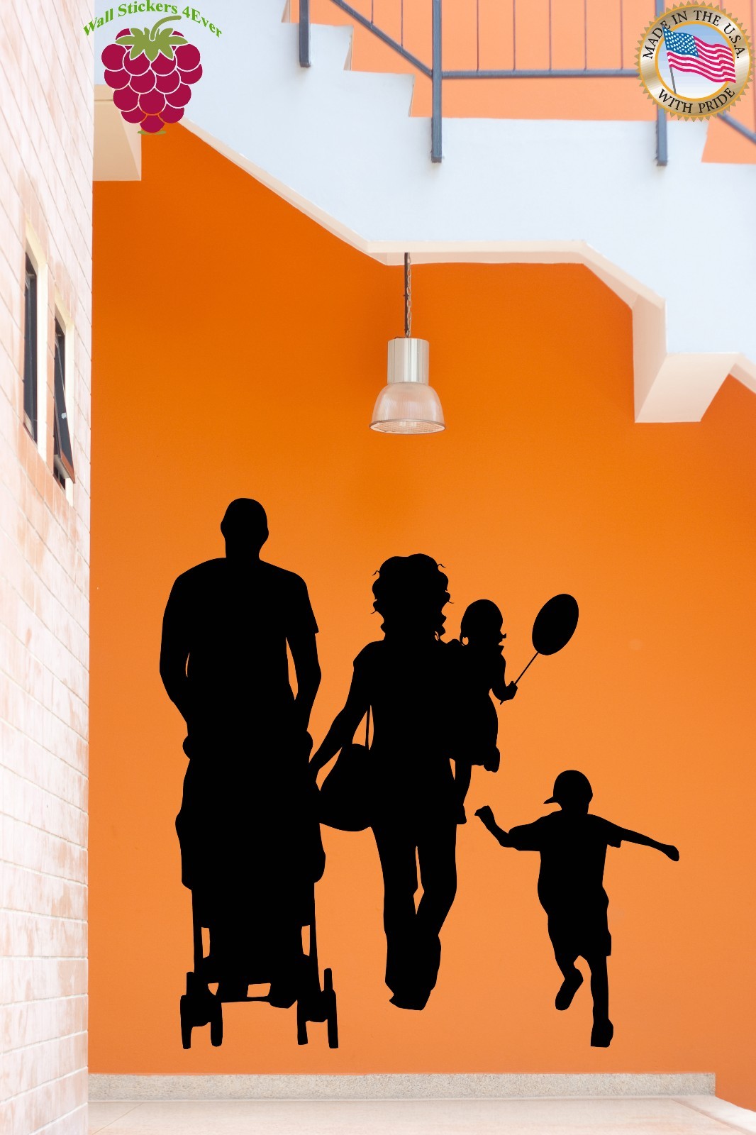 Wall Sticker Family Mother Father Son Daugther for Living Room (z1332)