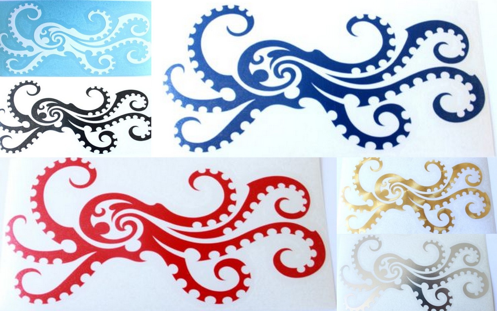 Hawaiian Tako Octopus Hawaii Ocean Vinyl Decal Car Window Sticker ~ 6 Colors
