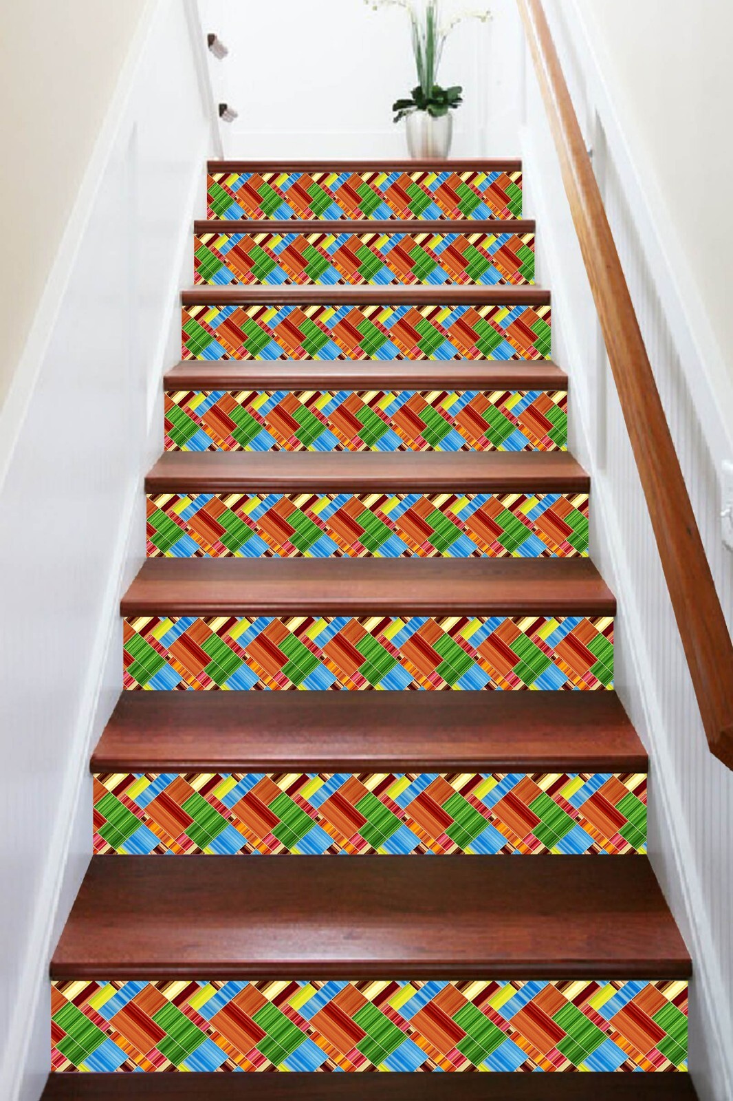 3D Color Texture AZ536 Stair Risers Decoration Mural Vinyl Wallpaper Kay