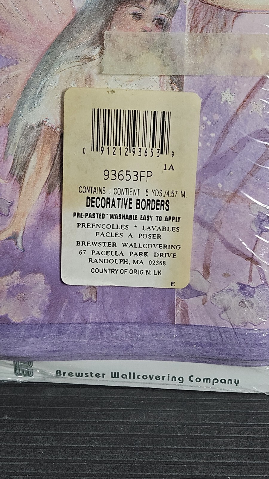 (2) Vintage Designer Showcase Fairy Decorative Border 93653FP 5 Yards Each NOS