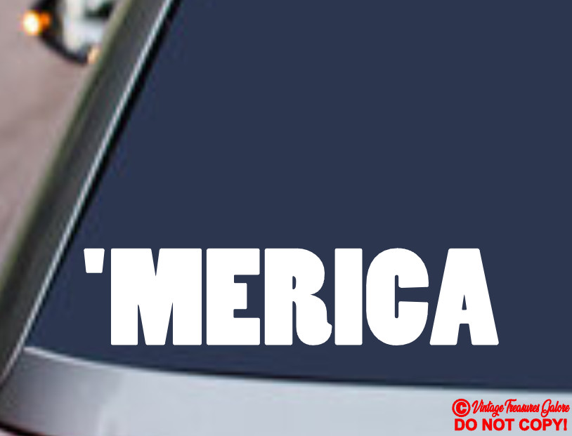MERICA MURICA AMERICA VINYL DECAL CAR WINDOW BUMPER STICKER FREEDOM LIBERTY JDM