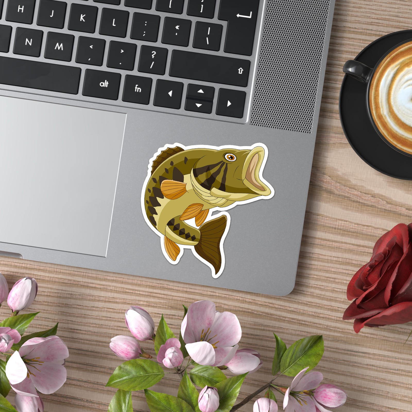 Fish Bass Walleye Trout – Vinyl Decal Sticker – Car Window Laptop – ebn8078