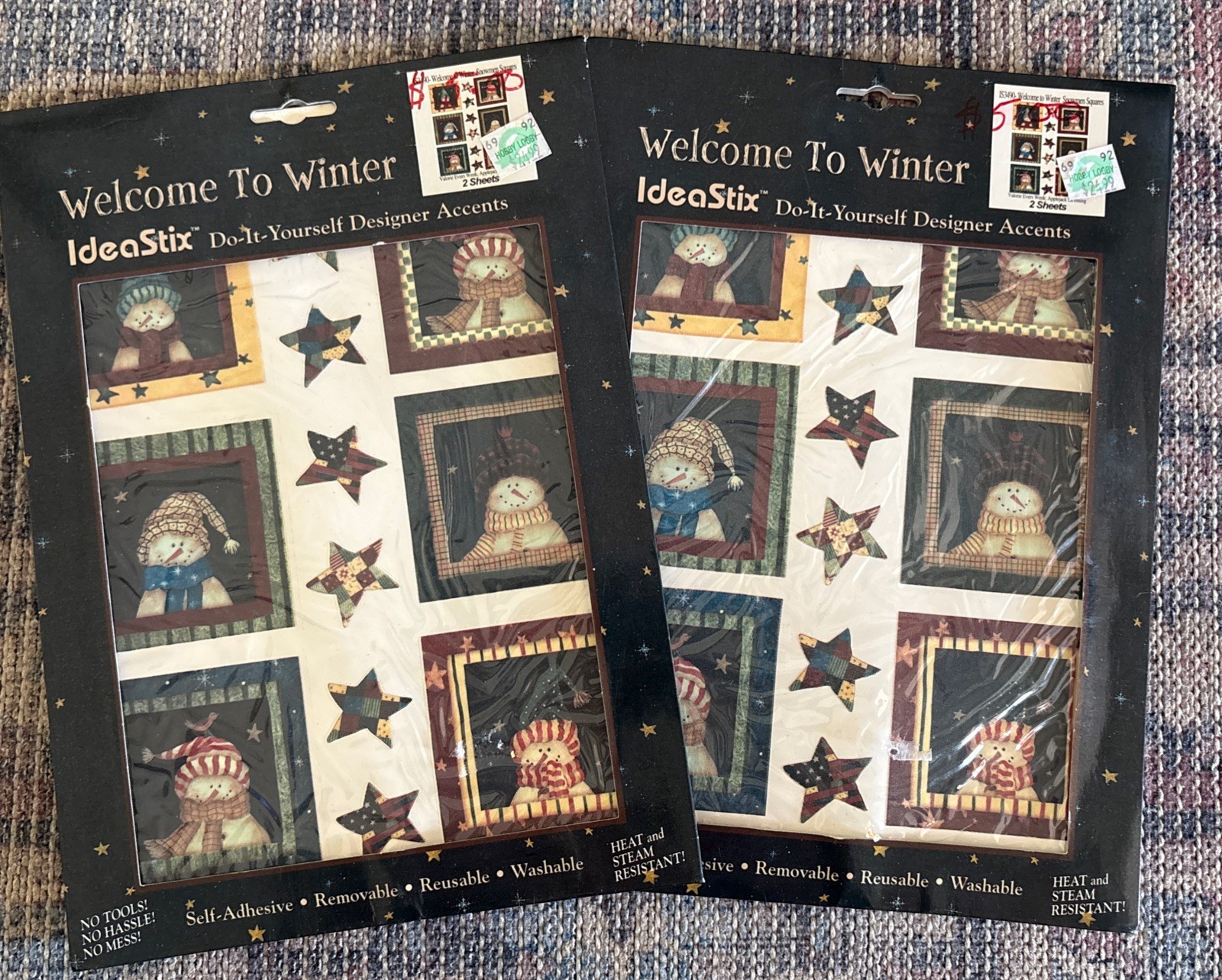 IdeaStix Valerie Evers Wenk Snowmen Peel & Stick Accents Welcome To Winter (2)