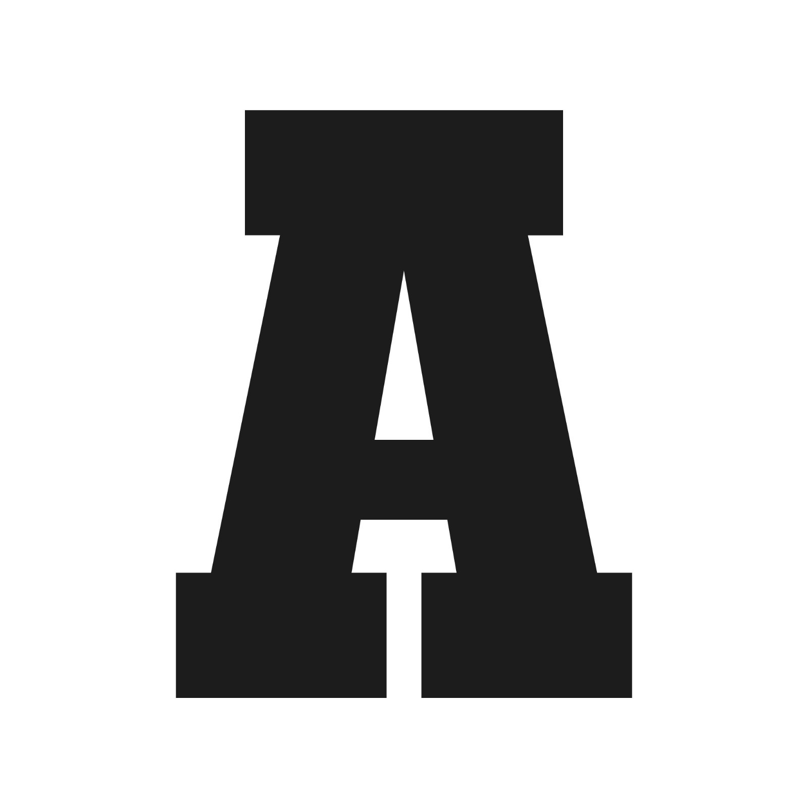 Letter A Varsity font Vinyl decal bold sports font Sticker