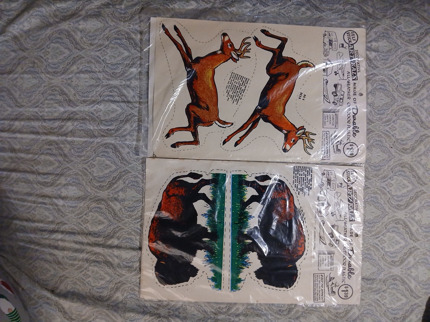 Vintage Dyer Specialty Co. Sport-Stik Hunting Deer/Buffalo Decal NOS 1960s Rare