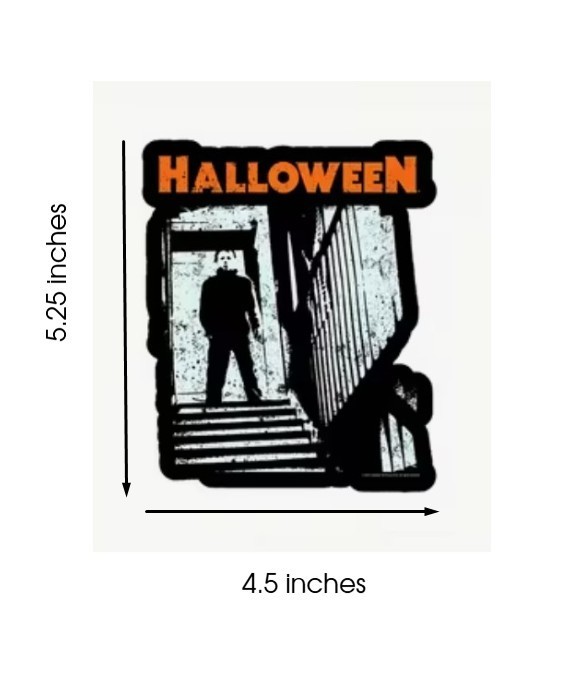 Halloween Michael Myers Vinyl Decal 5×4.5" Waterproof Removable Horror Sticker