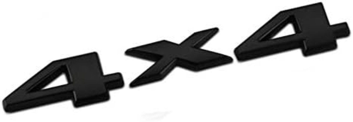2-Pack 3D Car Emblem Stickers in Glossy Black – Universal Fit for Custom Style