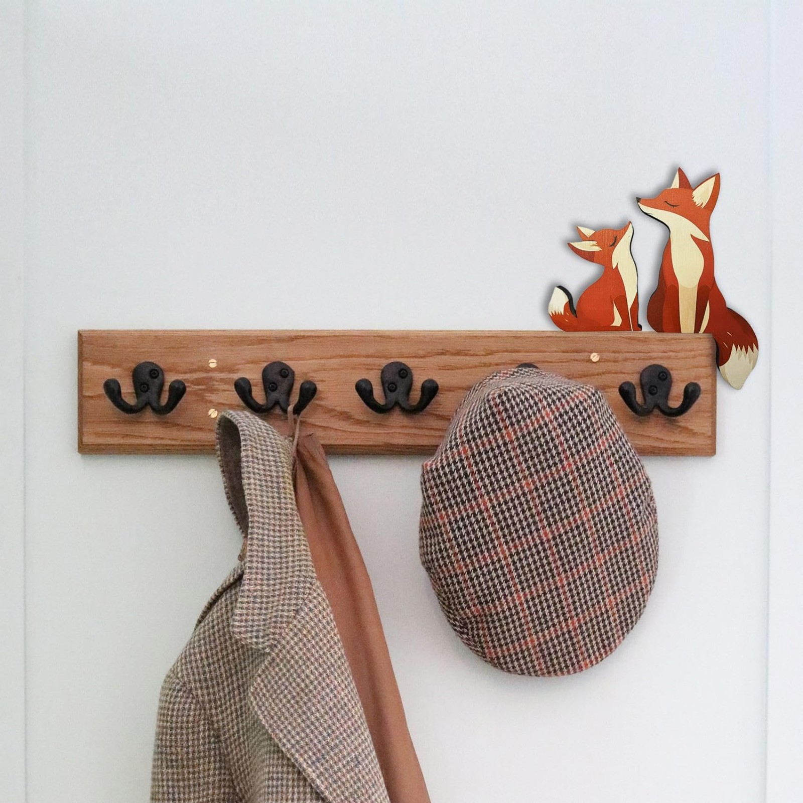 Baby Fox Door Topper Adorable Fox Shape Statue Door Corner Sculpture for Hand…