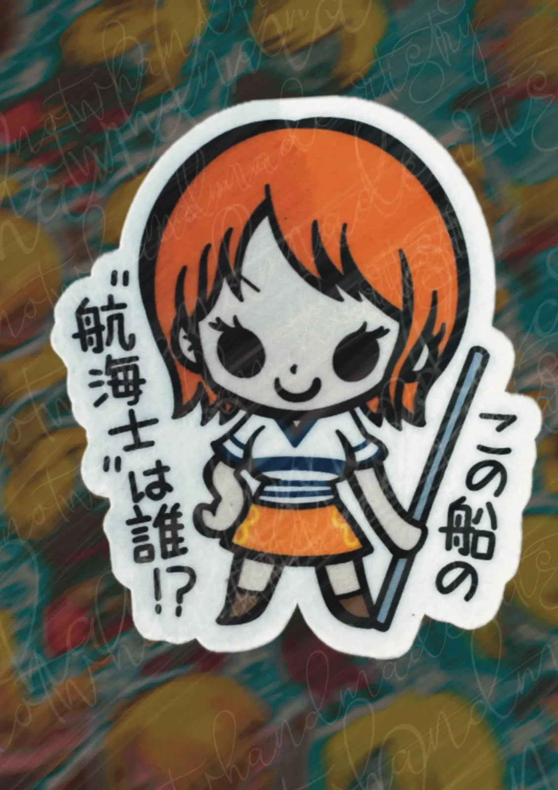 One Piece Pirates Nami Navigator Weatherproof Stickers