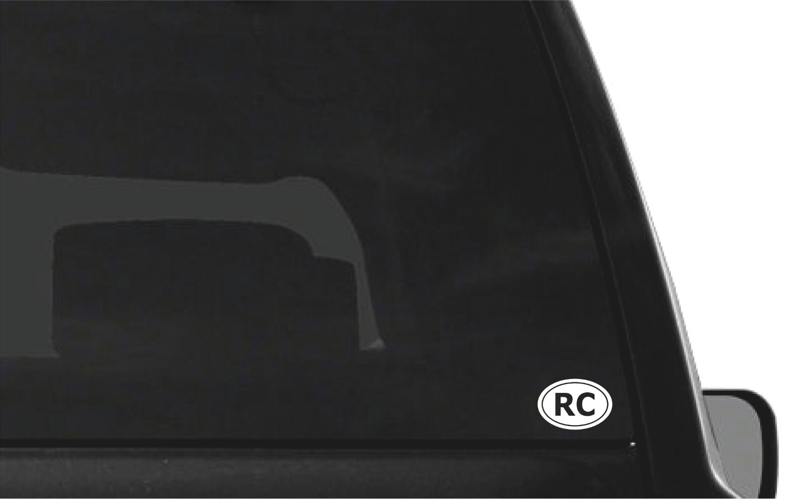 RC Taiwan country initials Vinyl Decal Window Oval RC Laptop Sticker