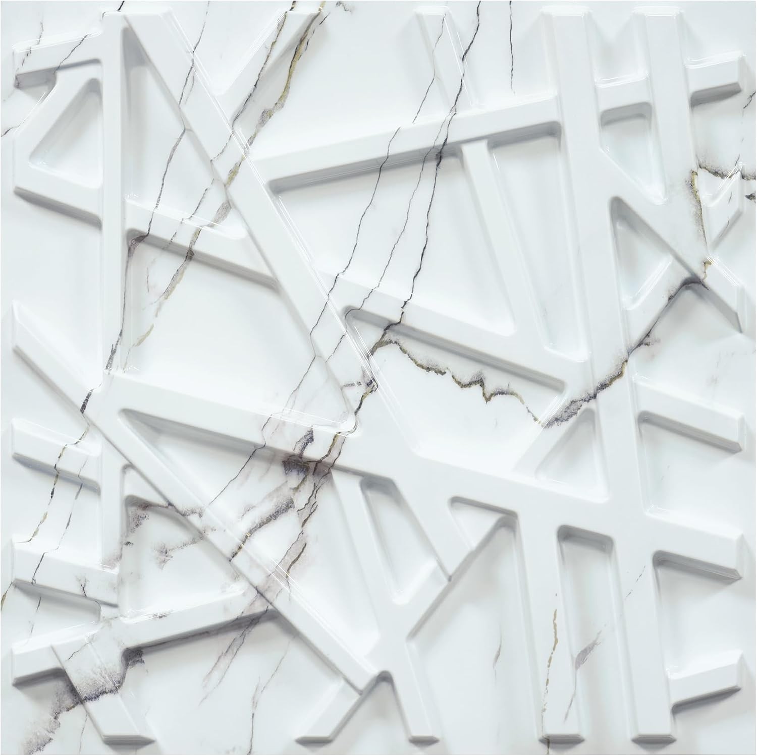 33 Pack 3D Wall Panels for Interior Wall Decor 12"x12" White Wall Panels