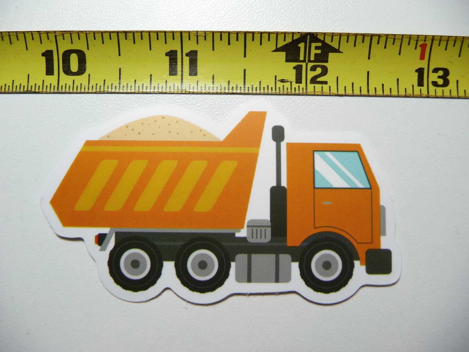 GRAIN FILLED DUMP TRUCK SMALL STICKER DECAL FUN FUNNY CONSTRUCTION VEHICLE