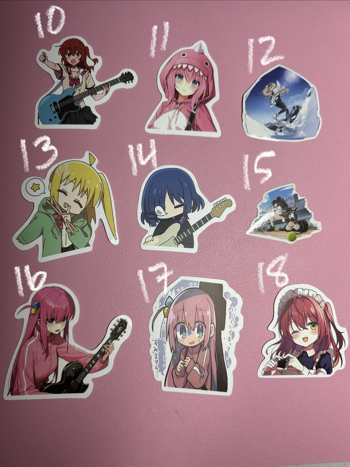 Bocchi The Rock, Genshin Impact And More Anime Stickers