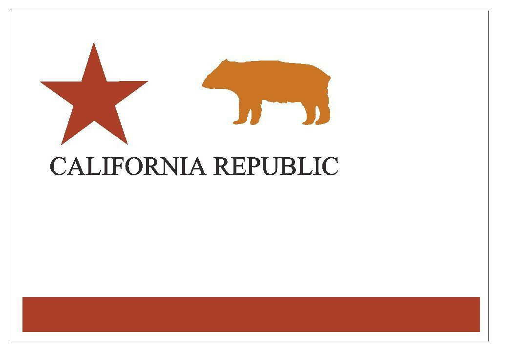 California Republic Flag Sticker Decal F80