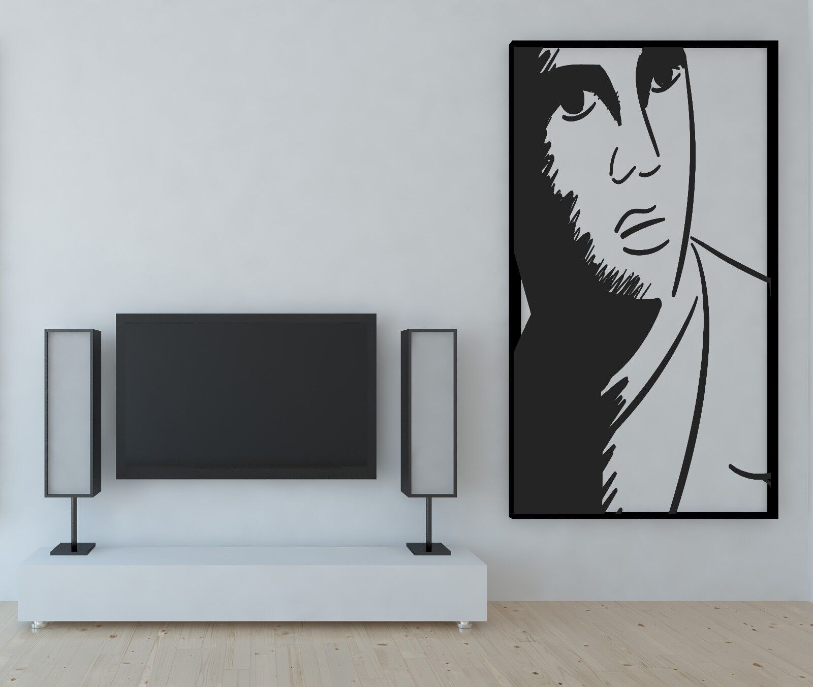 Vinyl Decal Wall Sticker Artistic Portrait Singer Elvis Presley (n716)