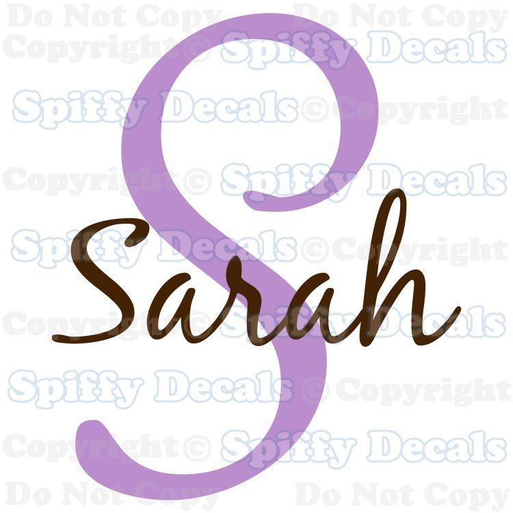 PERSONALIZED MONOGRAM NAME Vinyl Wall Decal Sticker