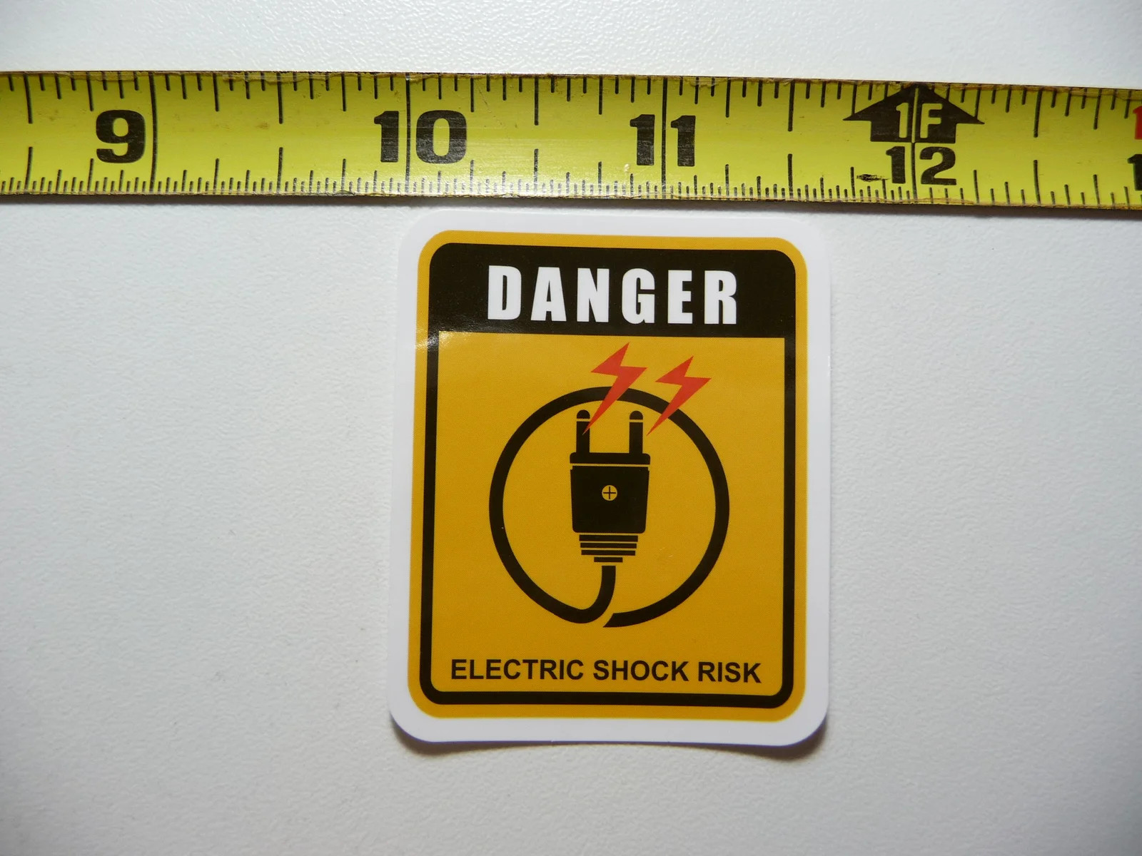 DANGER ELECTRIC SHOCK RISK SMALL STICKER DECAL BUSINESS COMPANY POLICY DOOR