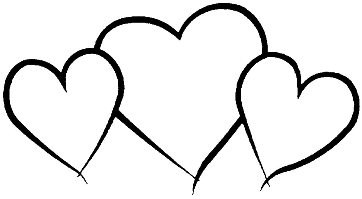 Vinyl Decal Sticker Car Truck Wall Laptop 36 Colors – Three Heart Outline Love