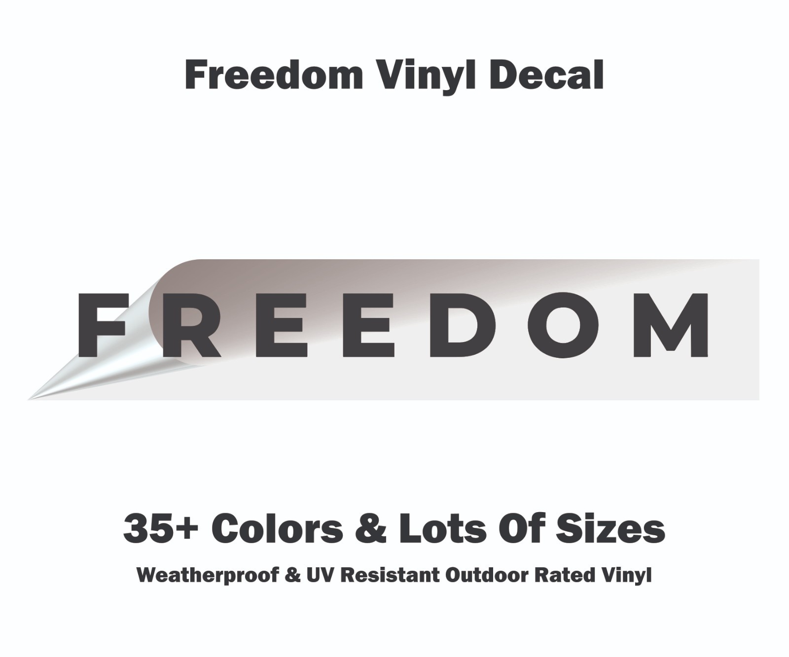 FREEDOM Decal Vinyl Transfer Sticker Die Cut Car Window Laptop Charlie Kirk