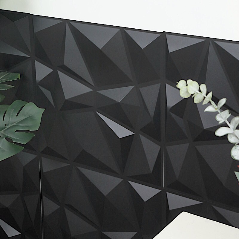 12 Matte 20×20 in Square 3D Diamond Textured PVC Stick On WALL PANELS Events
