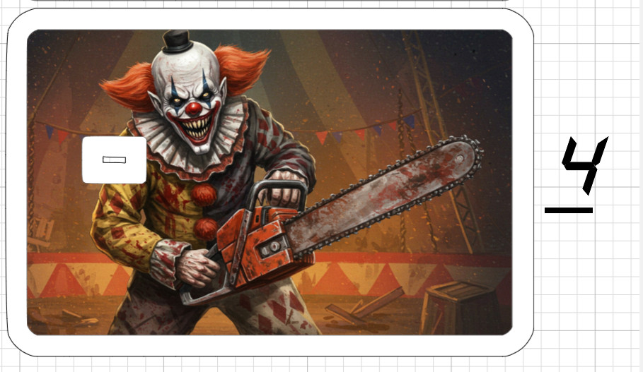 Killer Clown Credit Debit ATM Card Skin Sticker Circus Demon Evil Ghost Knife US