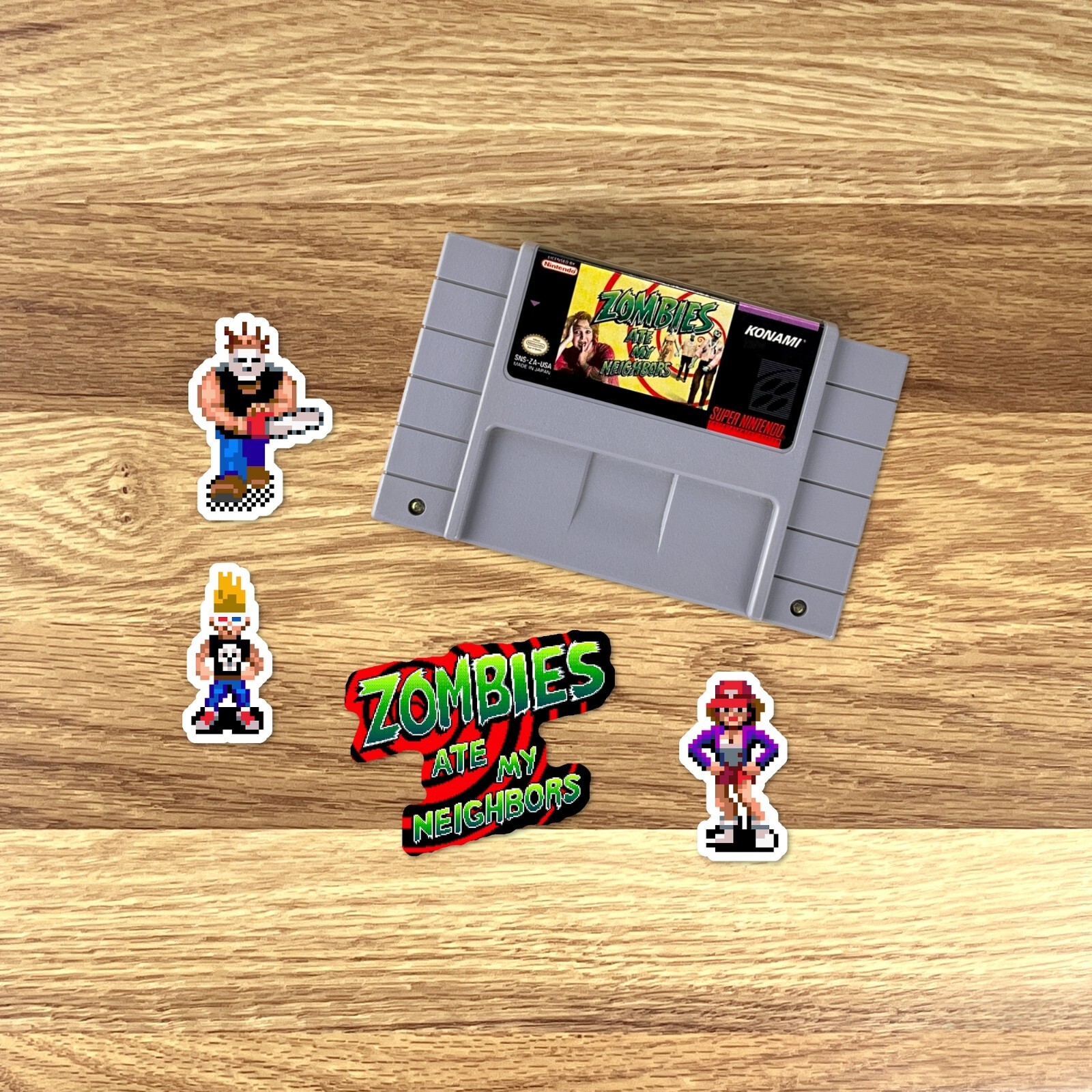 Zombies Ate My Neighbors Stickers ZAMN Super Nintendo SNES 24 Sticker Pack