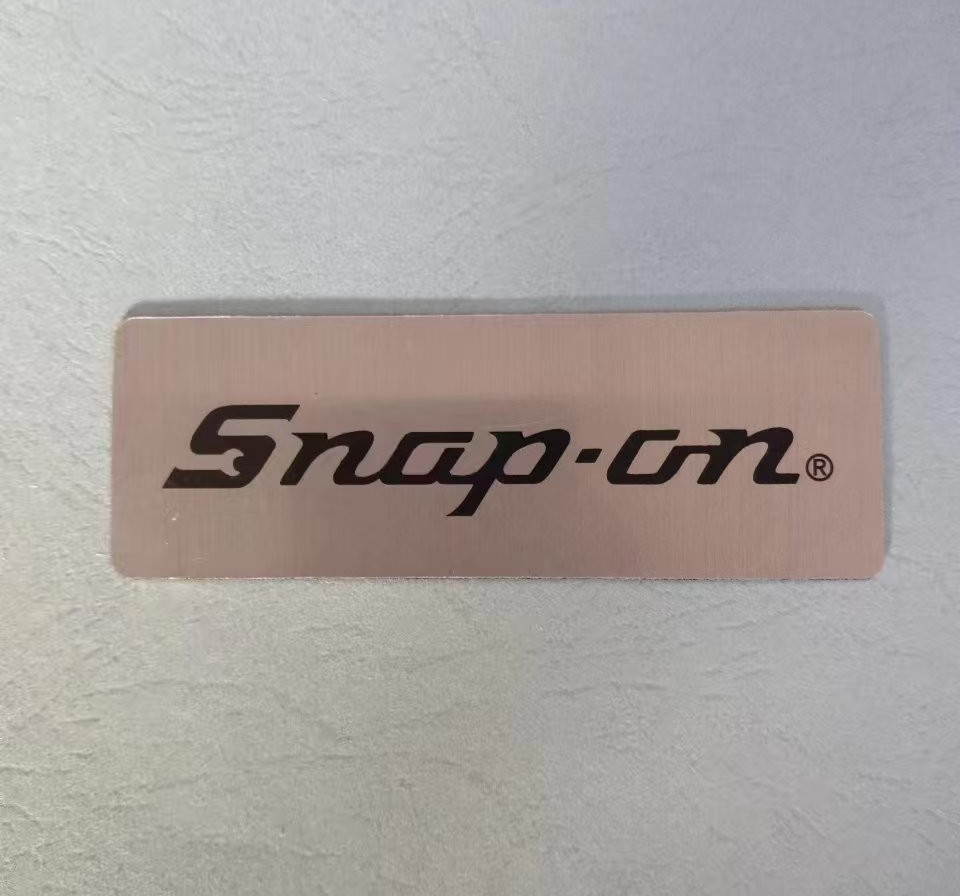4PCs 4" SNAP-ON TOOLBOX LOGO Vise Badges Aluminum Emblem Adhesive Decal Sticker