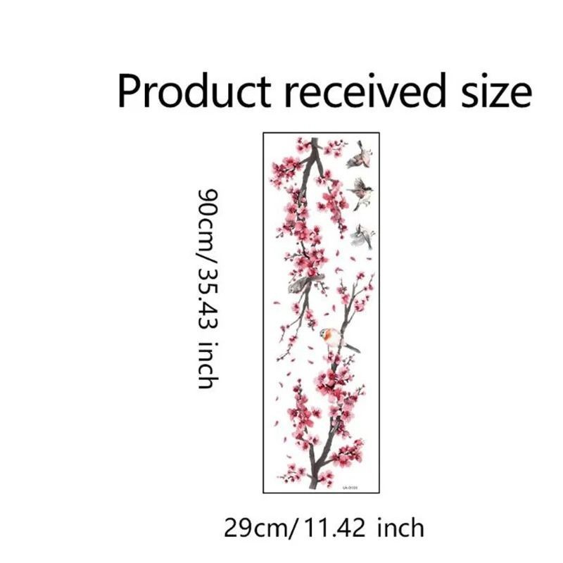 Watercolor Tree Branch Blossom Bird Wall Sticker Bedroom Living Room Background
