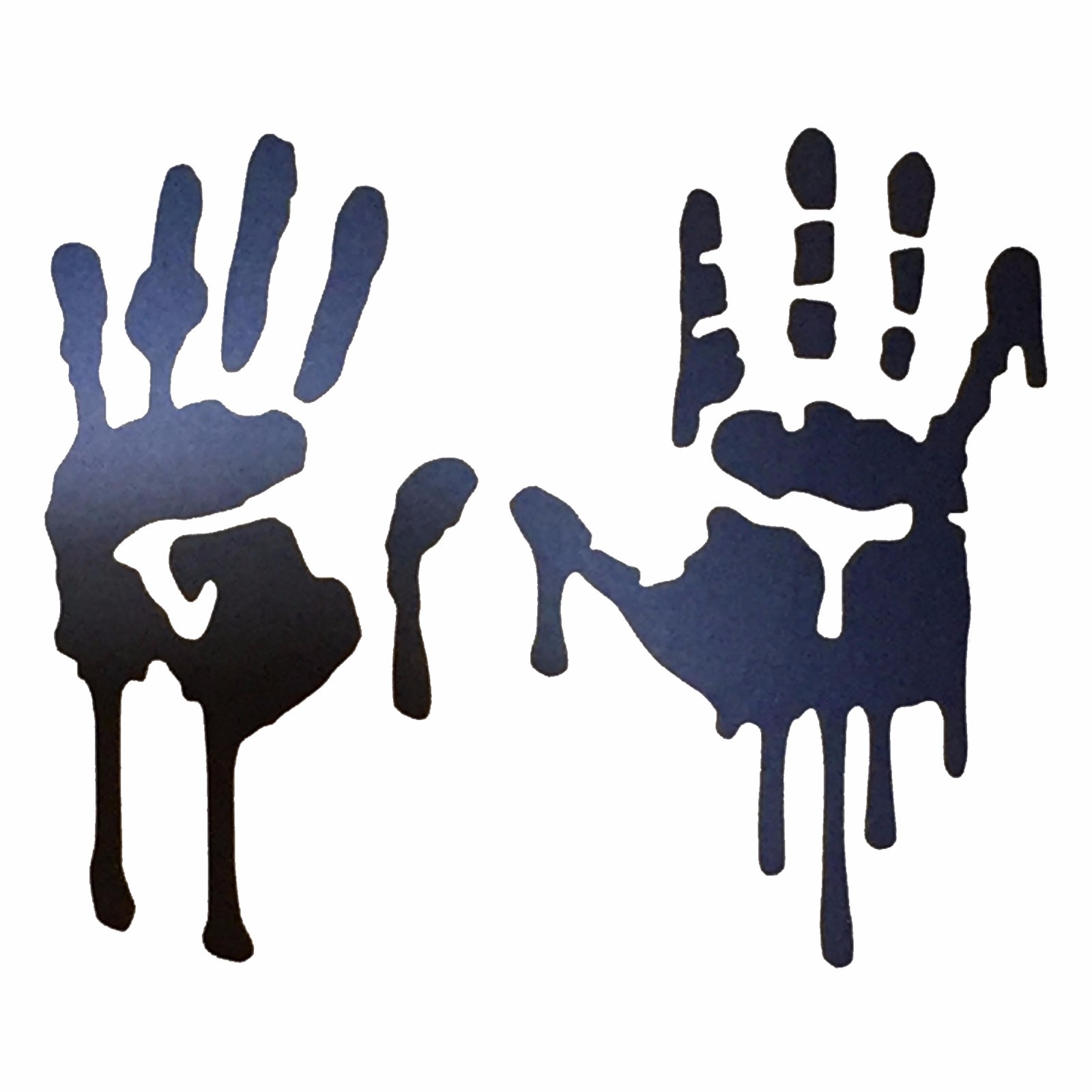 High Intensity REFLECTIVE Dripping Bloody Hands Decals Stickers Helmet Car Bike