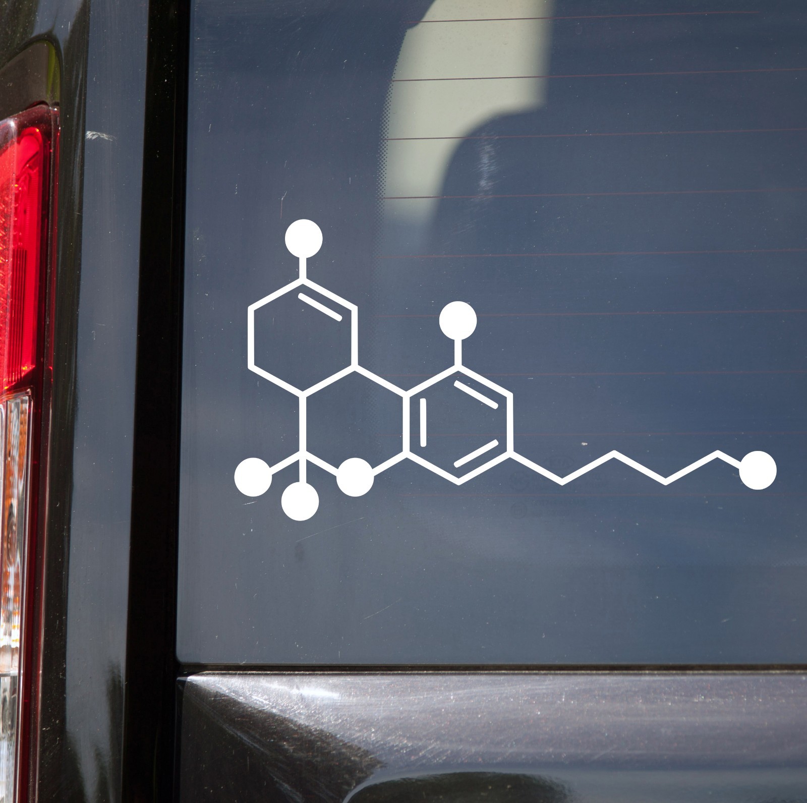 THC Molecule Vinyl Sticker Decal Cannabis Chemical Structure Chemistry V2