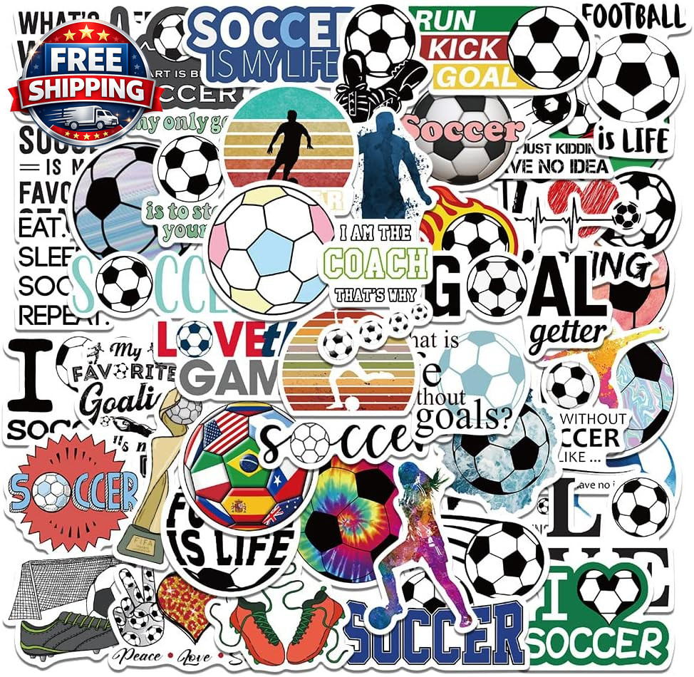 200 PCS World Cup Football Soccer Stickers Soccer Sports Stickers Vinyl Waterpro