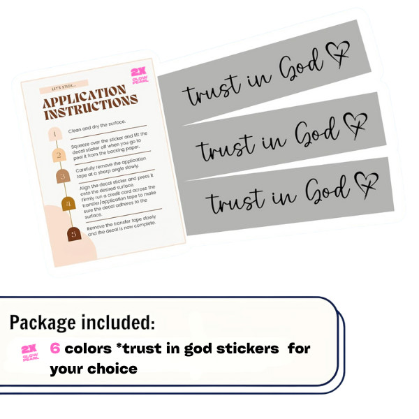 [1-Pack ] Trust in God -Rearview Mirror Phone Case Stickers