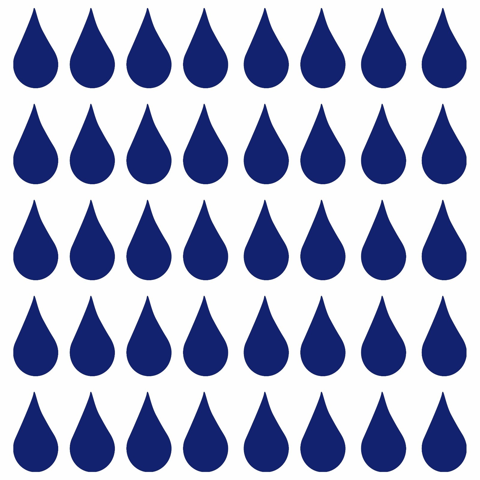 set of 40 Raindrops Vinyl Stickers – Water Droplets Drops Agua – Die Cut Decals