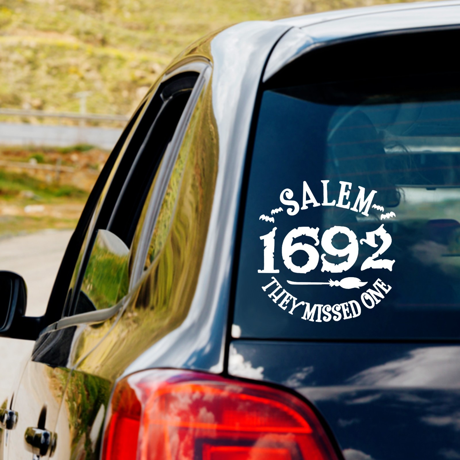 Salem Massachusetts 1692 Vinyl Decal Sticker Car Truck Halloween They Missed One